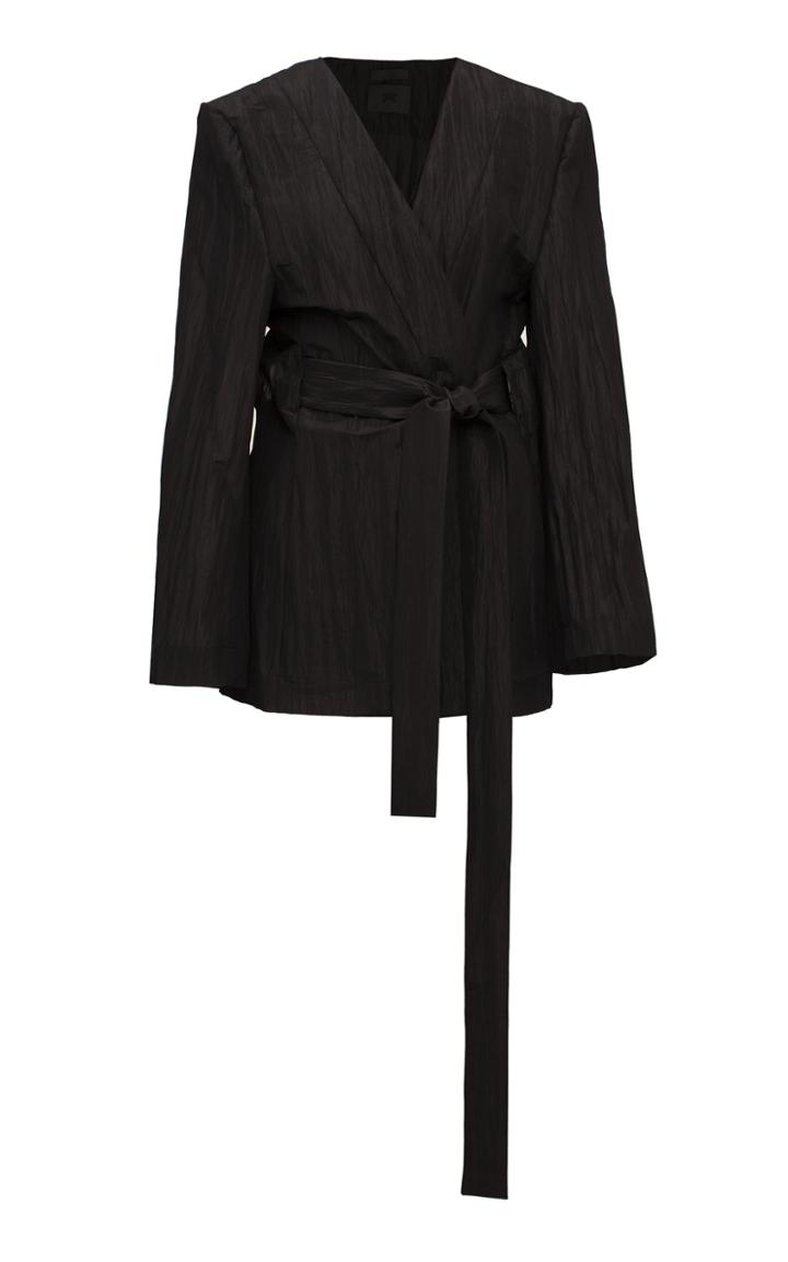 Moda Operandi Lake Studio Pleated Belted Jacket Size: 40