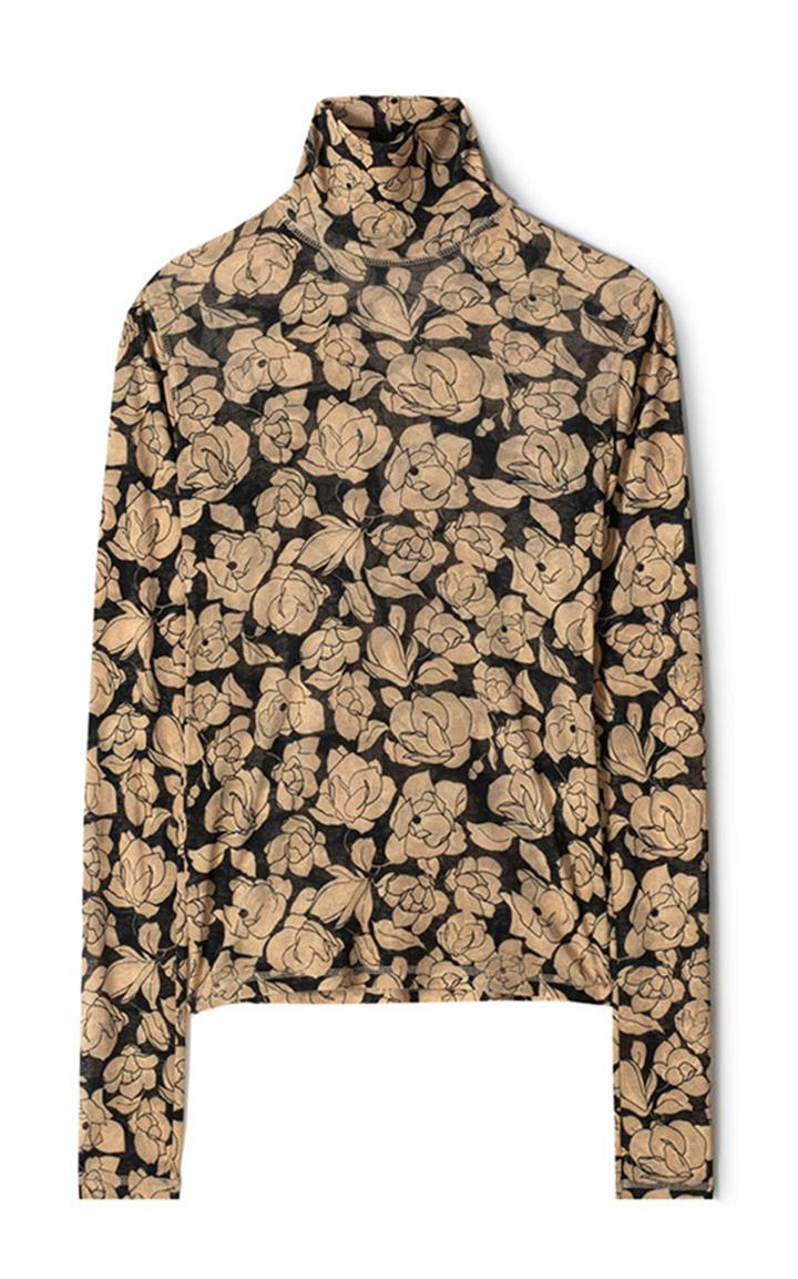 Moda Operandi Nanushka Harri Floral Jersey Turtleneck Top