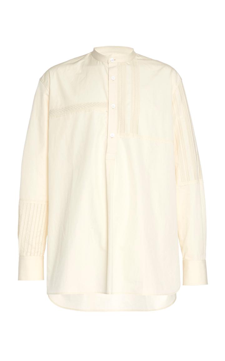 Rochas Grandad Collar Button Up Shirt