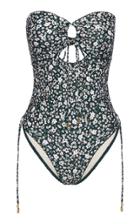 Moda Operandi Peony Petit Fleur Ruched One Piece Size: 8