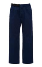 Maison Margiela Belted Wool And Cotton Flared Pants