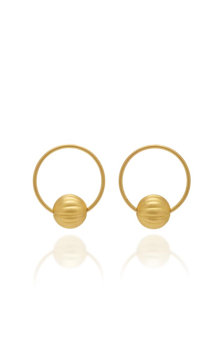 Moda Operandi Loren Nicole 22k Yellow Gold Late Intermediate Hoop Earrings