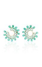 Graziela 18k Gold Emerald & Tourmaline Earrings