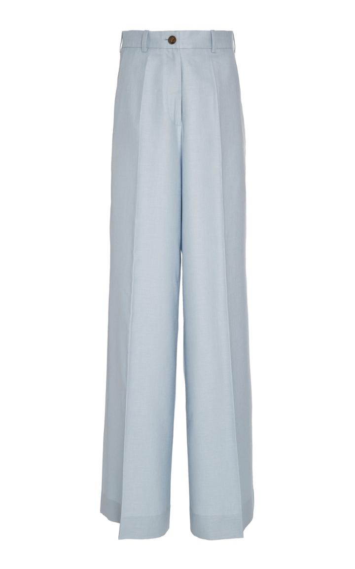 Bouguessa Classic Twill Wide-leg Pants