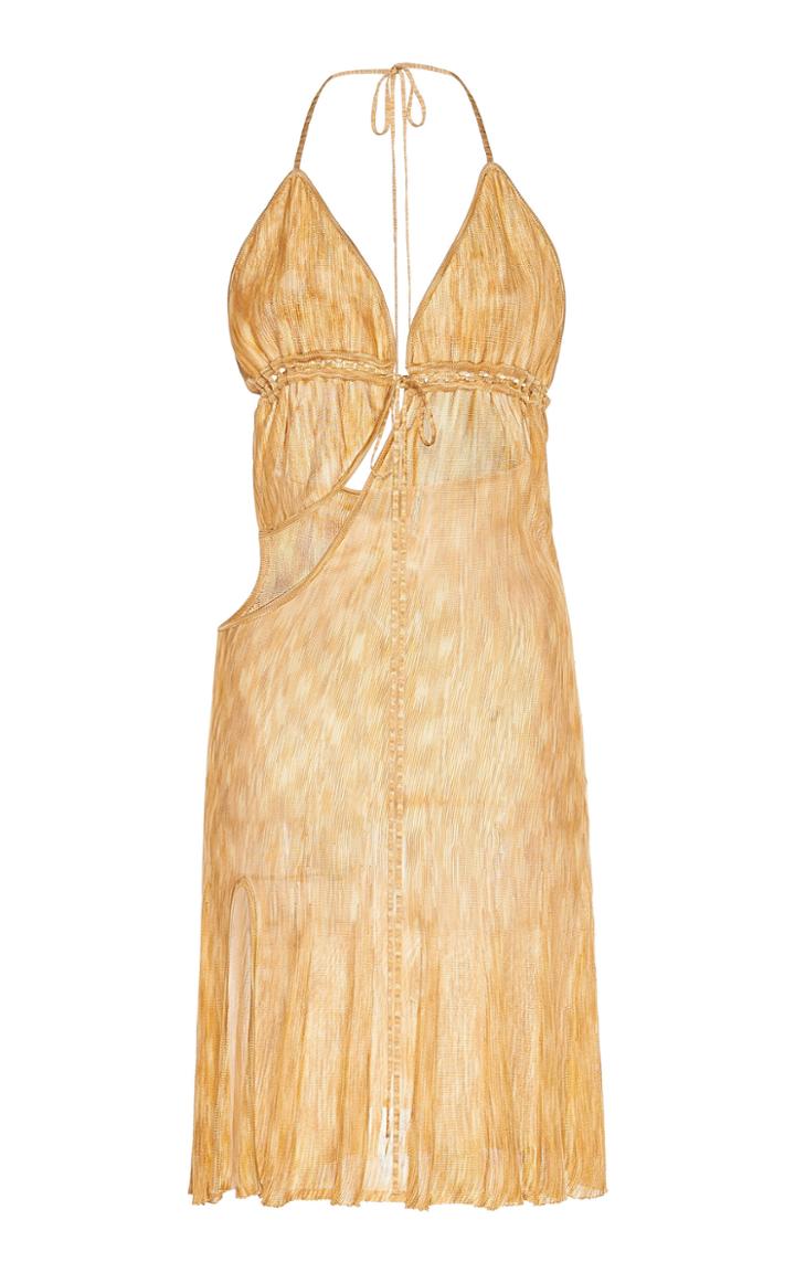 Jacquemus Mori Cutout Gauze Mini Dress