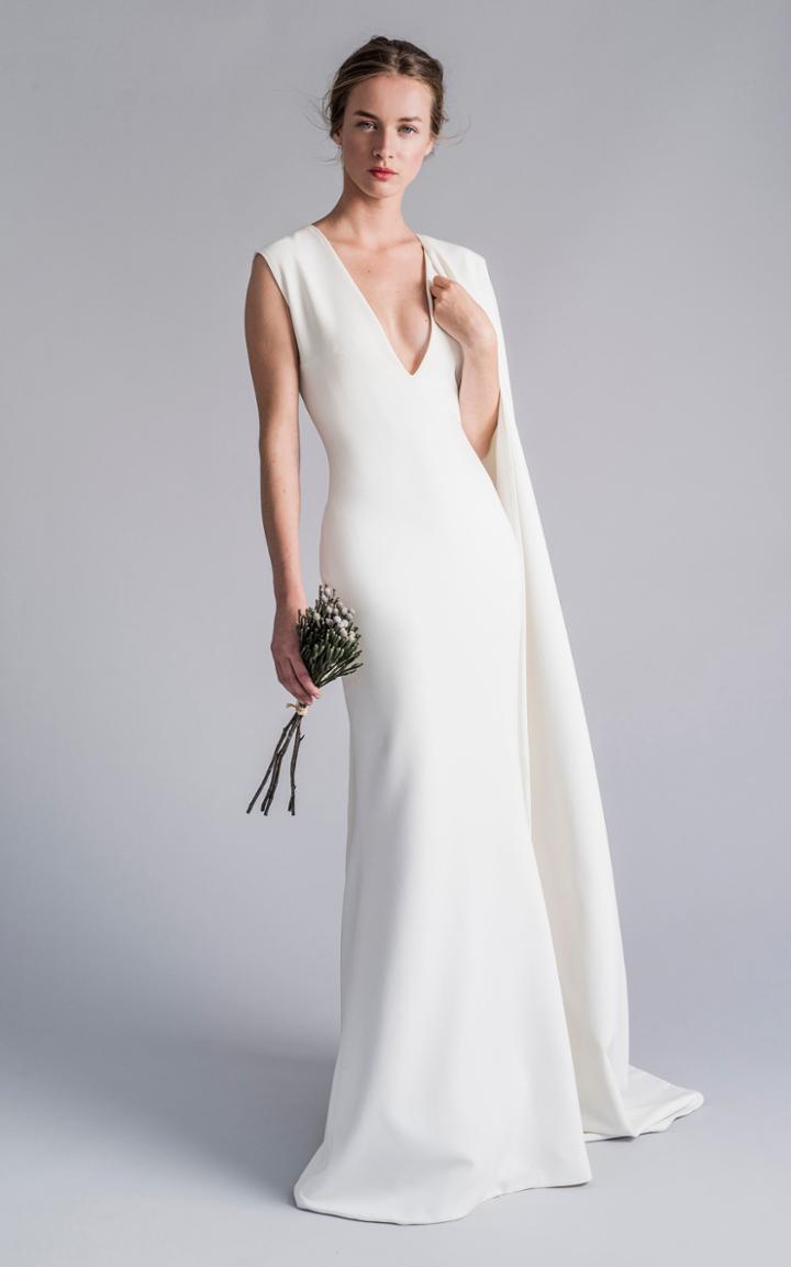 Moda Operandi Sophie Et Voila V-neckline Column Gown Size: 34