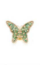 Moda Operandi Suzanne Kalan 18k Yellow Gold Large Emerald Butterfly Ring Size: 4