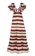 Johanna Ortiz Conocimiento Metaforico Striped Silk Maxi Dress
