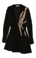 Sandra Mansour Embellished Velvet Short Dress