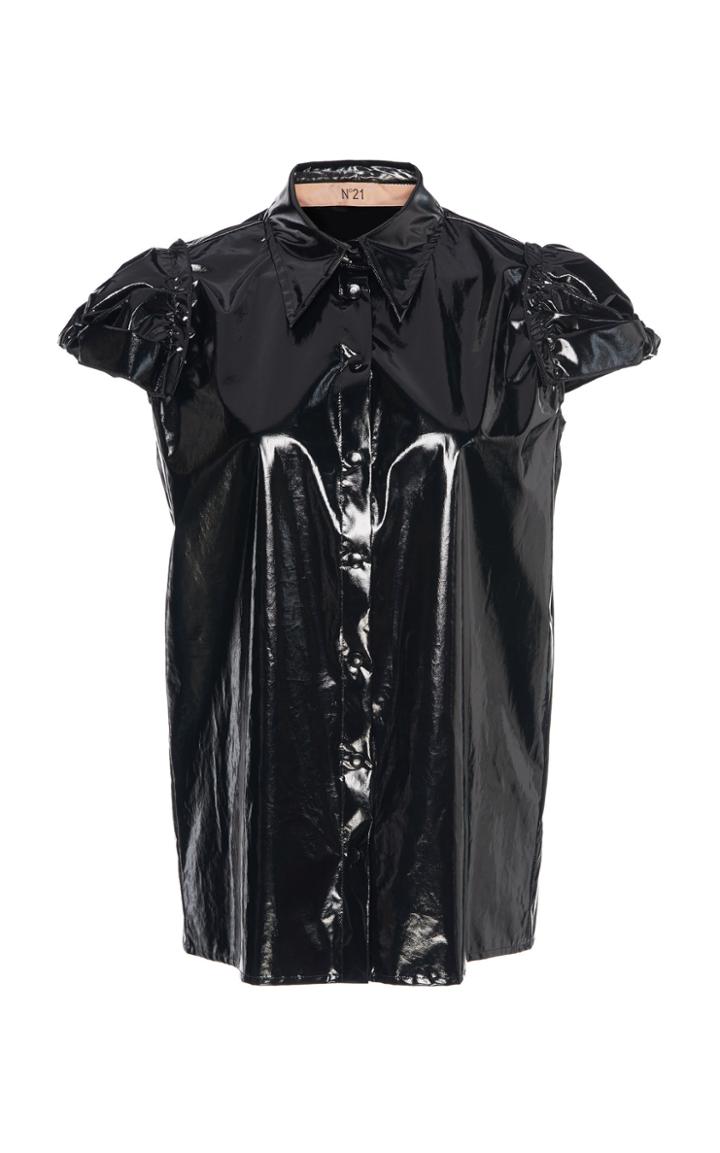 N 21 N&deg;21 Claudia Collared Glassy Chiffon Shirt