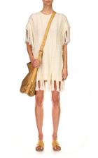 Moda Operandi Michael Kors Collection Hand-embroidered Fringe-trim Cashmere Dress