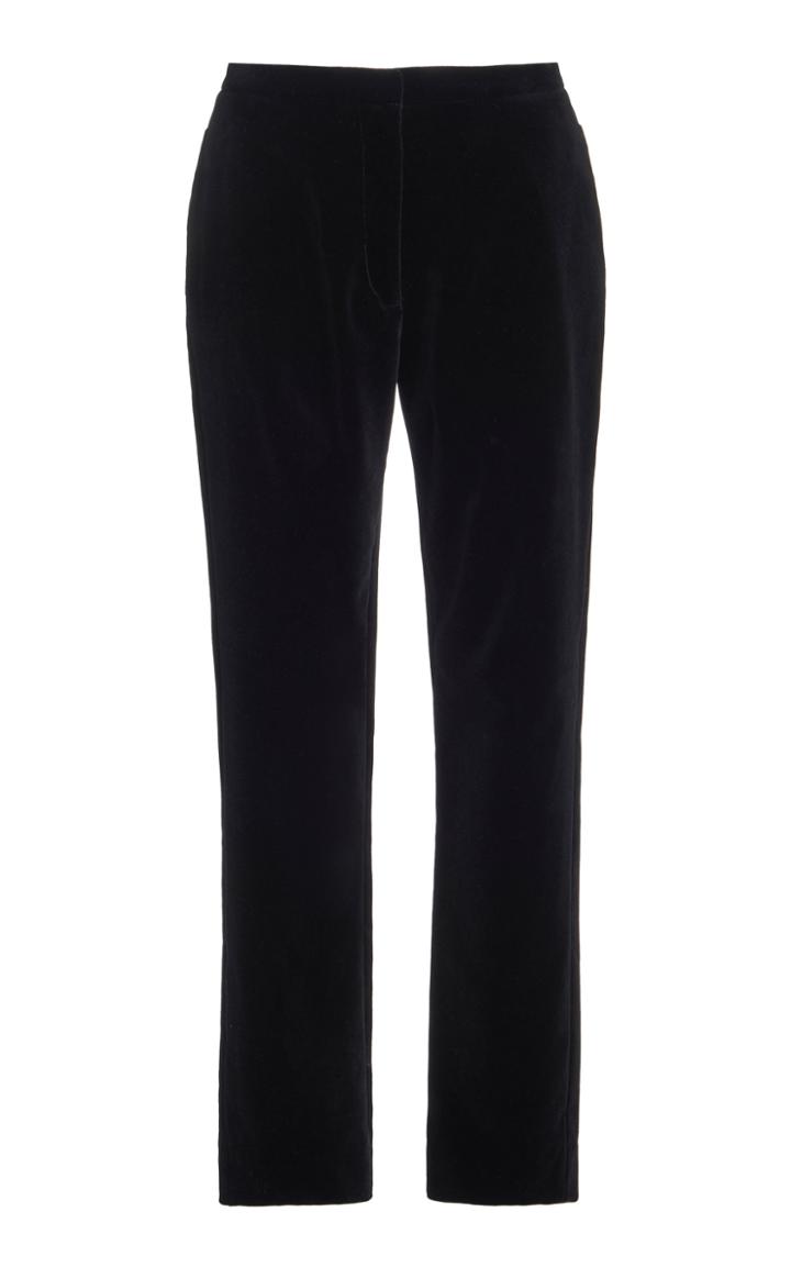Moda Operandi Costarellos Meliza Cotton Velvet Cigarette Trousers