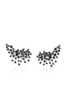 Hueb Luminous 18k White Gold Black Diamond Earrings