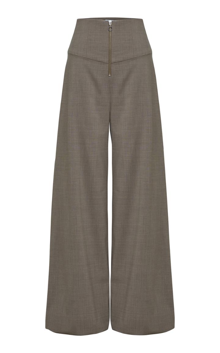 Moda Operandi Anna Quan Mathias Twill Wide-leg Pants