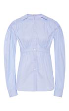 Loewe Smocked Cotton-poplin Shirt