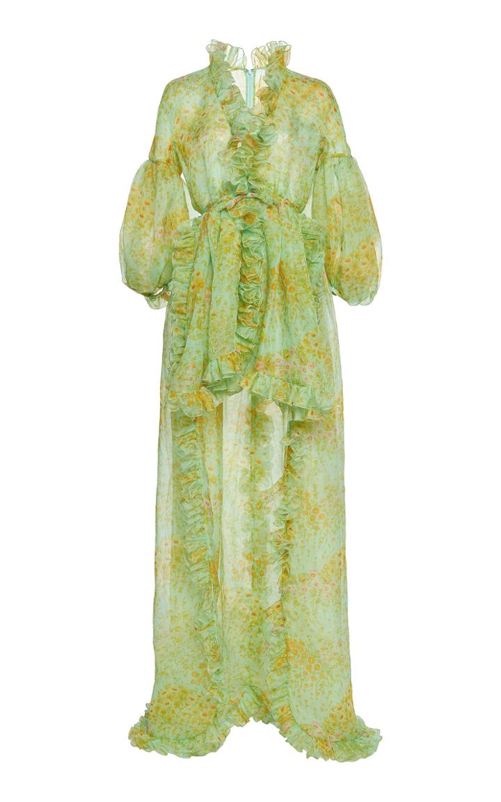 Moda Operandi Giambattista Valli Two-tone Asymmetric Chiffon Dress Size: 40