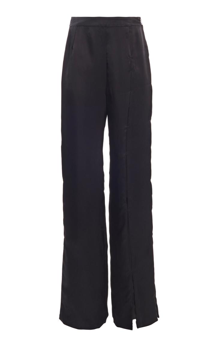Moda Operandi Ann Demeulemeester Slit Crepe De Chine High-rise Wide-leg Pants Size: