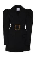 Acler Alameda Puffed-shoulder Belted Blazer Dress Size: 2