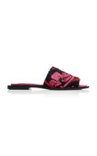 Ganni Printed Lurex Slides