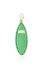 Tara Hirshberg Surf Enamel Short Board With Gemfields Emerald Trim