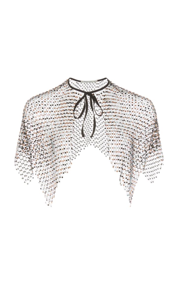 Moda Operandi Alessandra Rich Crystal-embellished Net Cape