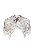 Moda Operandi Alessandra Rich Crystal-embellished Net Cape
