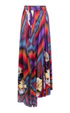 Adriana Iglesias Eden Asymmetric Silk Satin Skirt