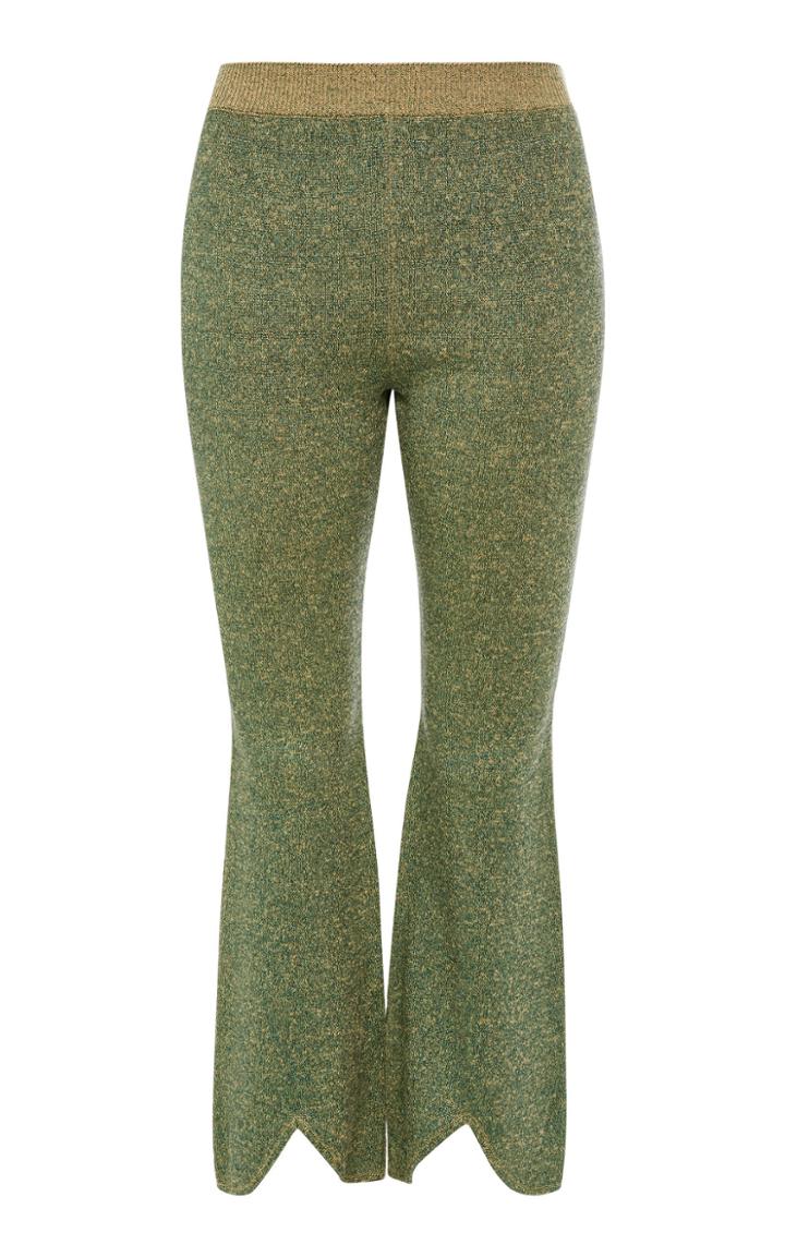 Jw Anderson High-rise Lurex Knitted Cropped Pants