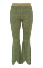 Jw Anderson High-rise Lurex Knitted Cropped Pants