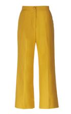 Alexachung Cropped Wide-leg Double-weave Cotton Pants