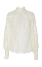Zimmermann Floral-embroidered Cotton Blouse
