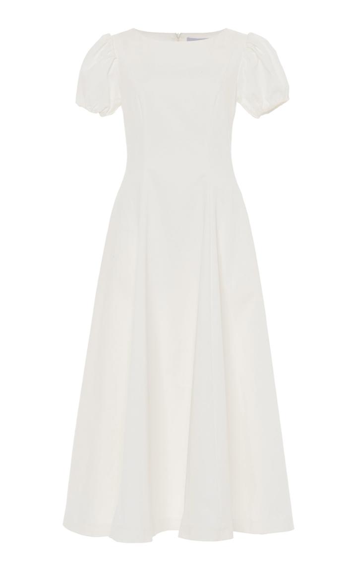 Luisa Beccaria Stretch Cotton-blend Midi Dress