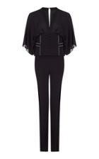 Moda Operandi Safiyaa Iona Silk-detailed Heavy Crepe Jumpsuit