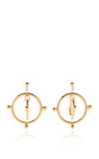 Marni Floating Circle Gold-tone Earrings