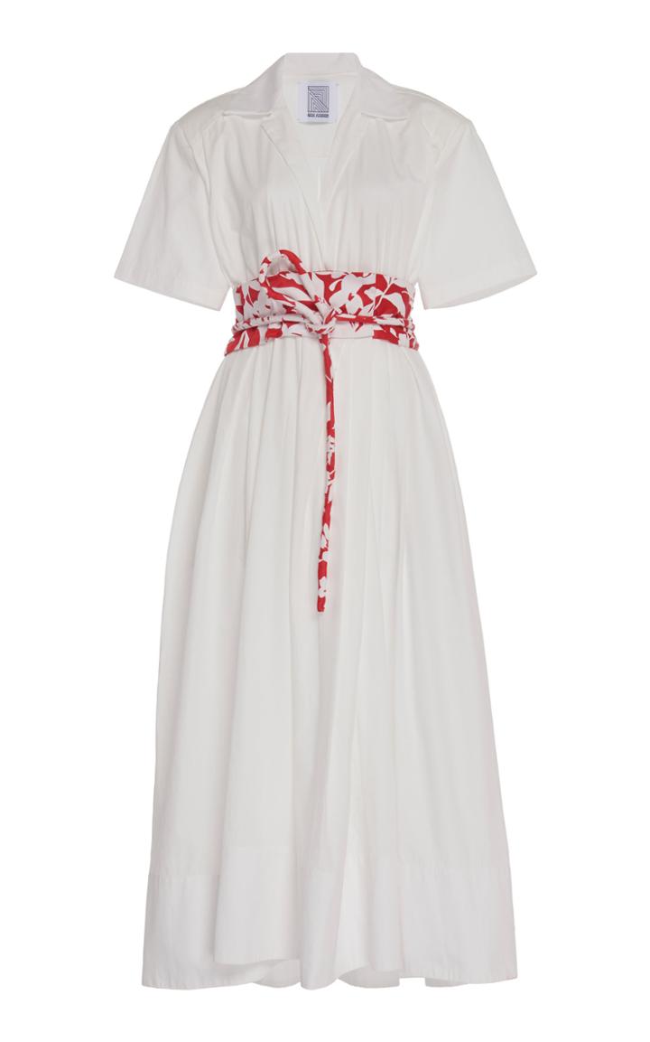 Rosie Assoulin Belted Cotton-poplin Shirt Dress Size: 0