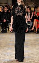 Christian Siriano Embroidered Flounce Gown