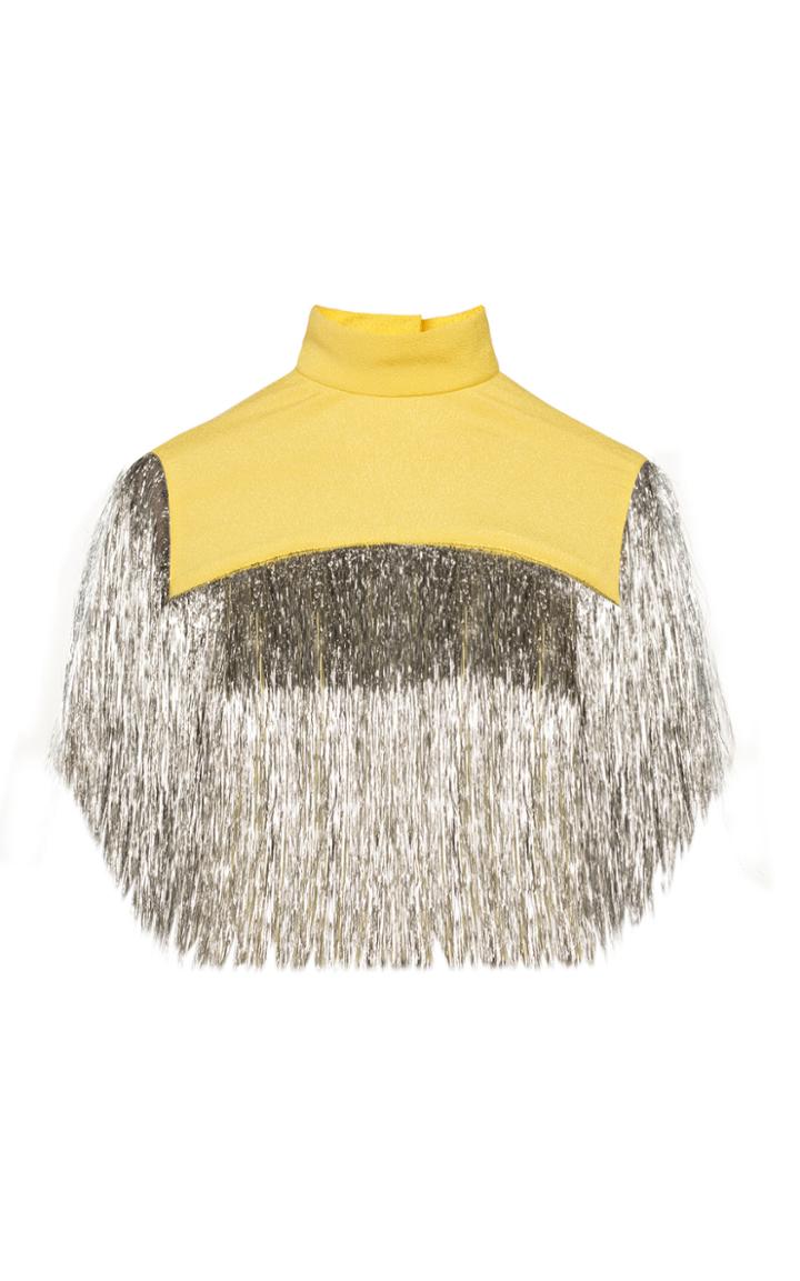 Anna October Betsy Tinsel-trimmed Cropped Top