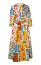 Moda Operandi Oscar De La Renta Belted Poplin Dress Size: 0