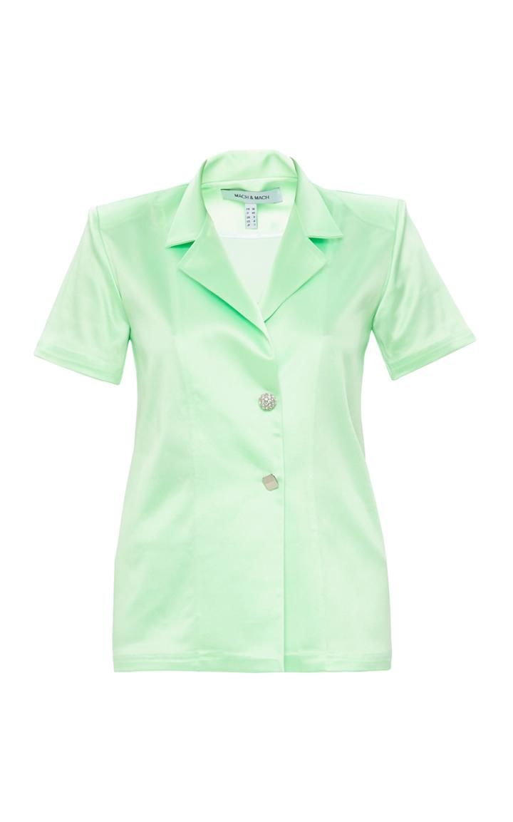 Moda Operandi Mach & Mach Lime Green French Shirt