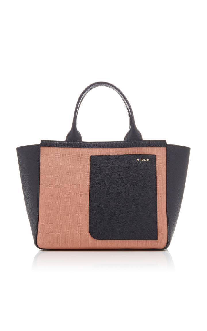 Moda Operandi Valextra Mini Canvas Shopping Tote