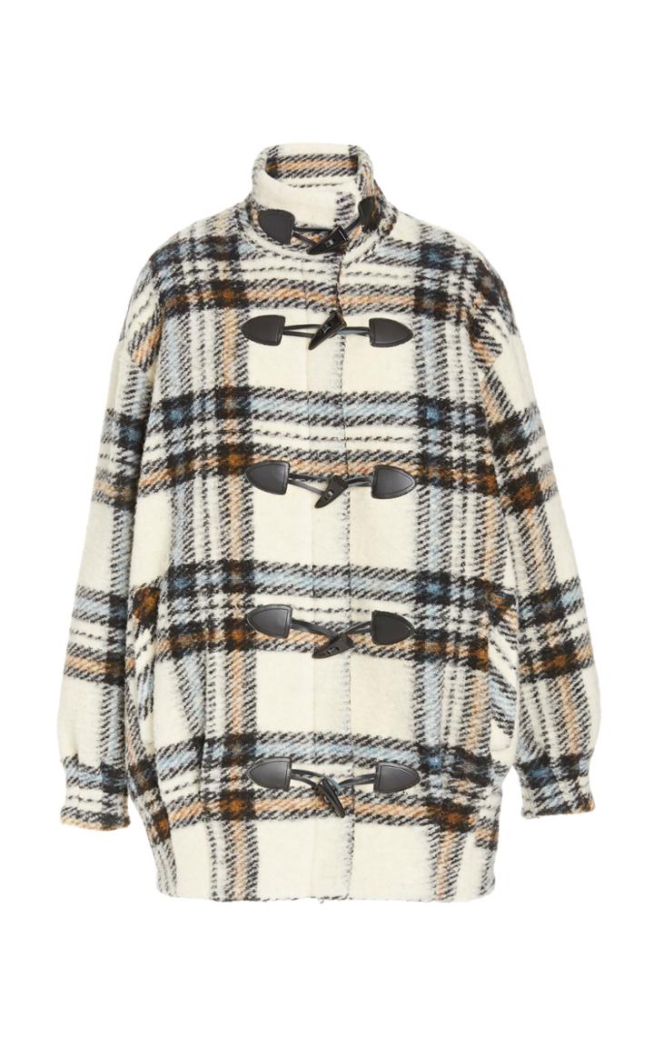 Moda Operandi Veronica Beard Cael Oversized Plaid Wool-blend Cocoon Coat