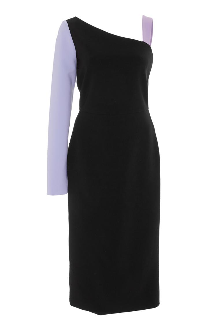 Christian Siriano Tri Colored One Sleeve Dress