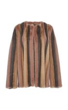 J. Mendel Multi Colored Fur Striped Jacket
