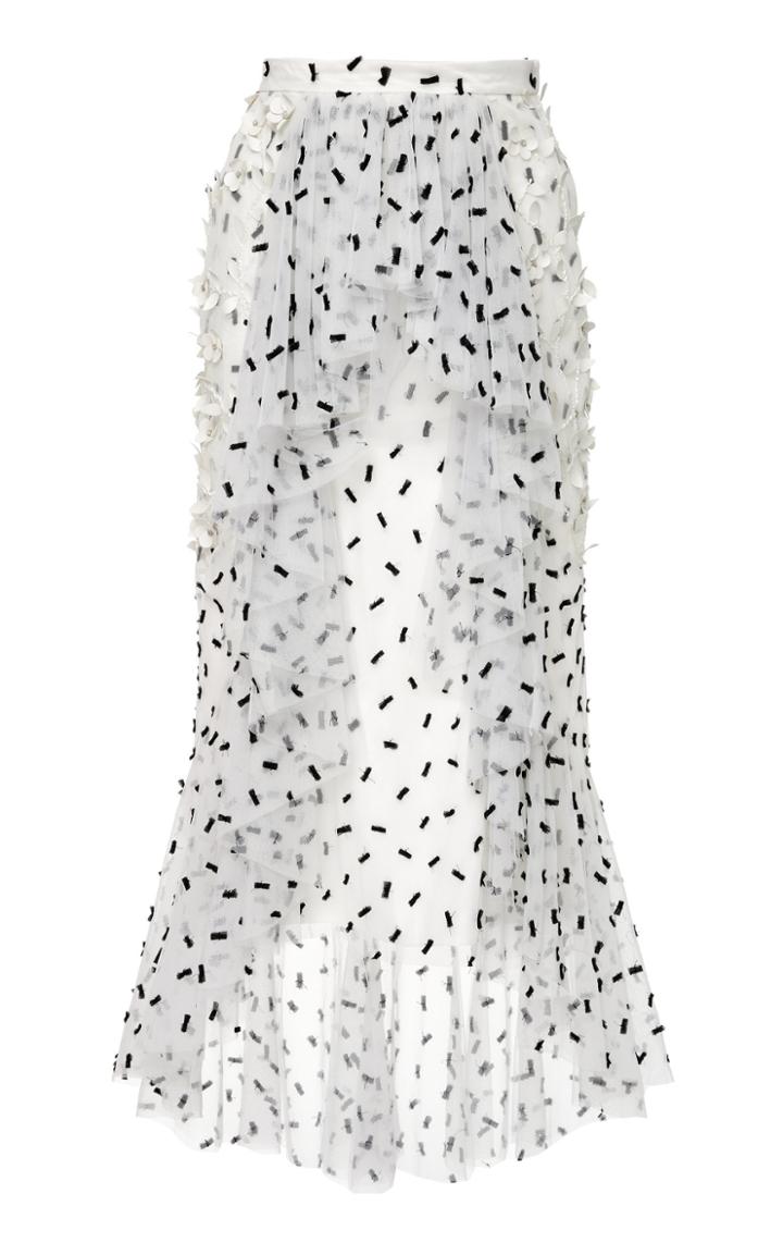 Rodarte Tulle Pleated Center Ruffle Skirt