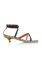 Marni Lace-up Kitten-heel Sandals
