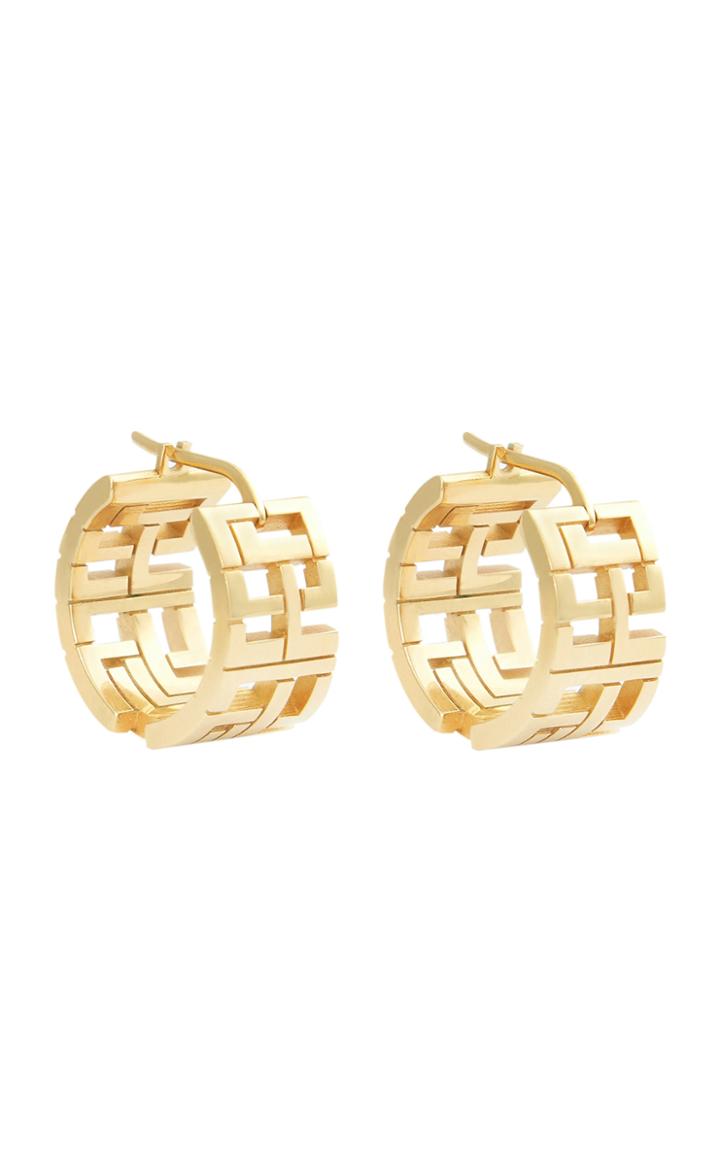 Moda Operandi Leda Madera Goldie Mini Gold-plated Brass Earrings