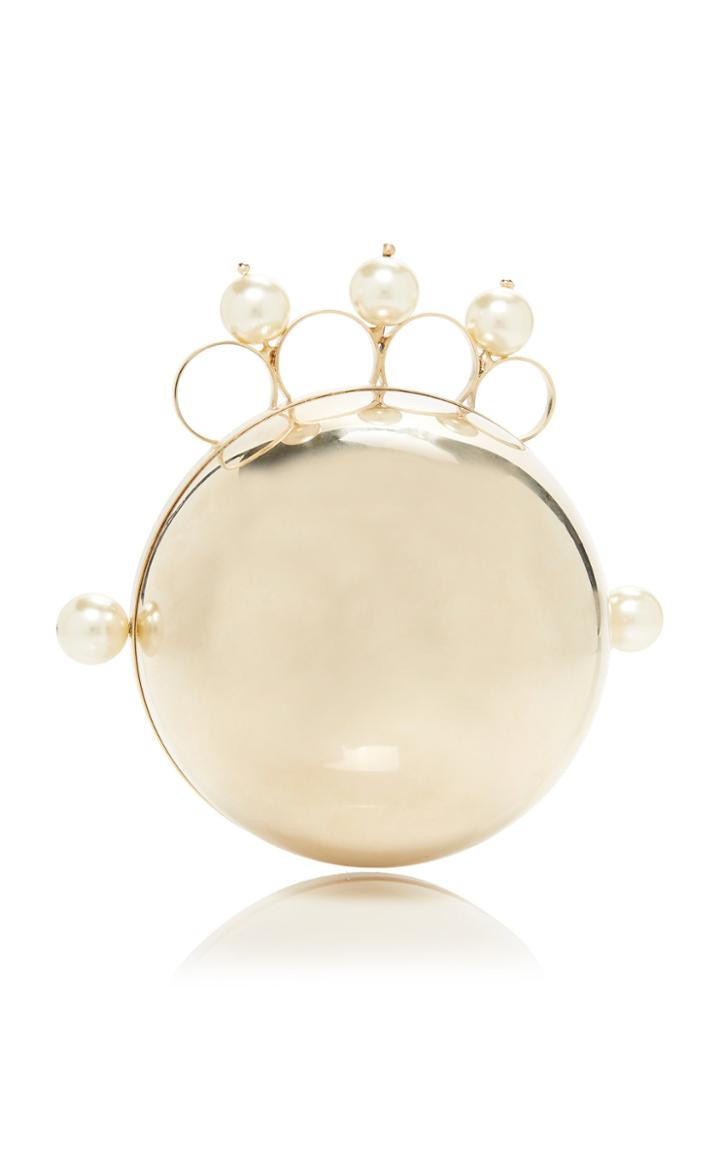 Rosantica Minnie Gold-tone Faux Pearl-embellished Clutch