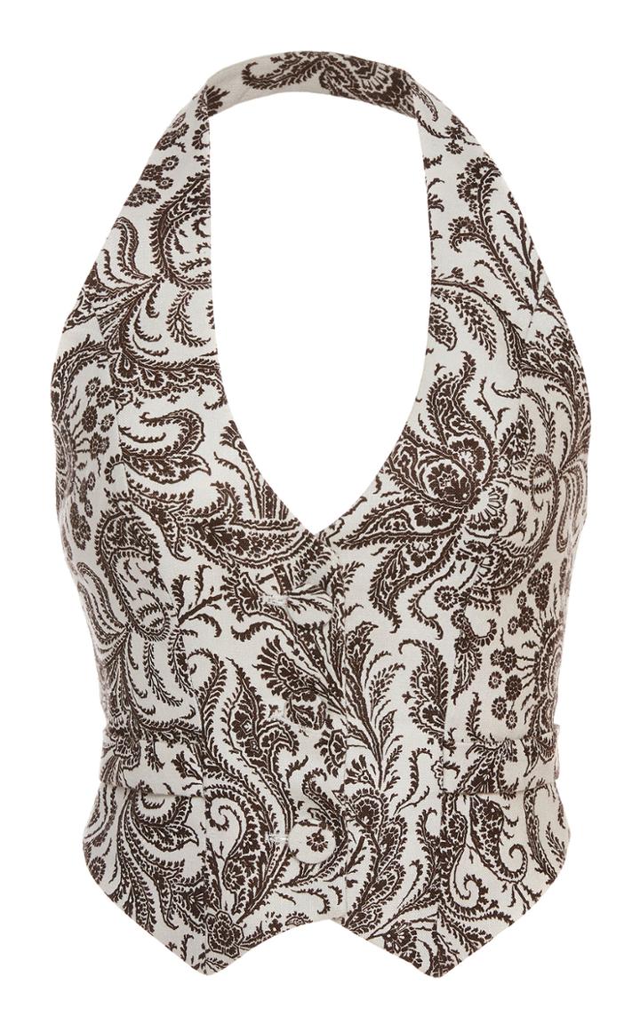 Zimmermann Zippy Paisley Linen Vest