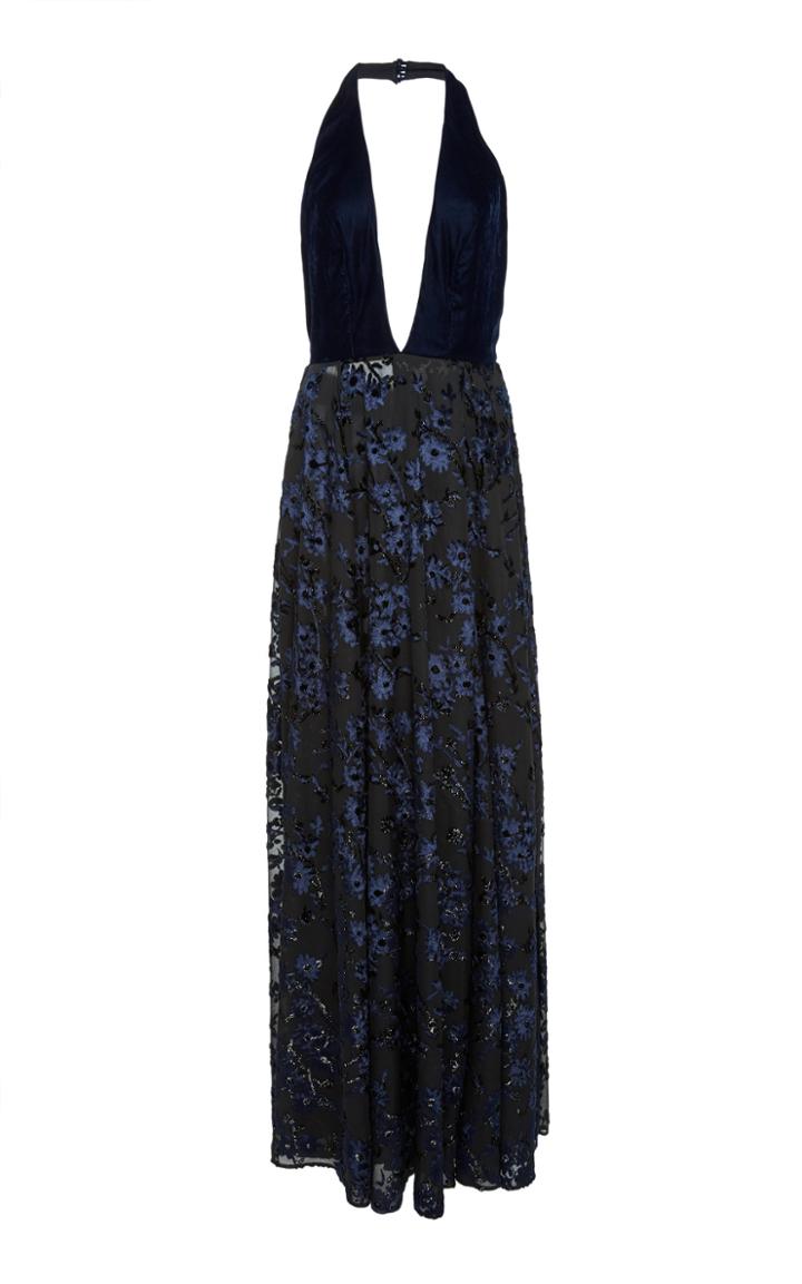 Patbo Burnout Velvet Maxi Dress