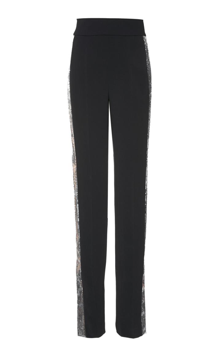 David Koma Sequin Panel Straight Leg Trousers